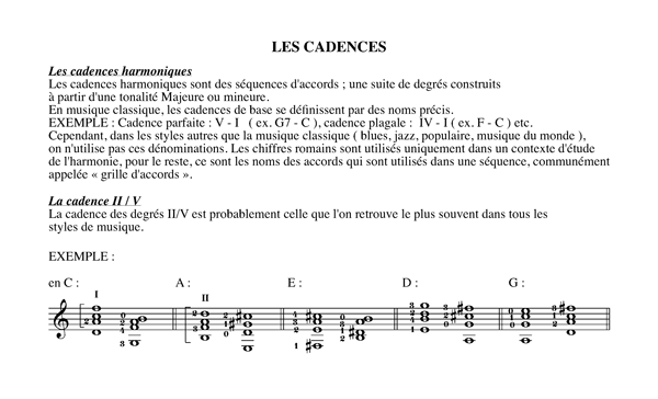 Méthode harmonisation et improvisation, Chapitre 10 Les cadences