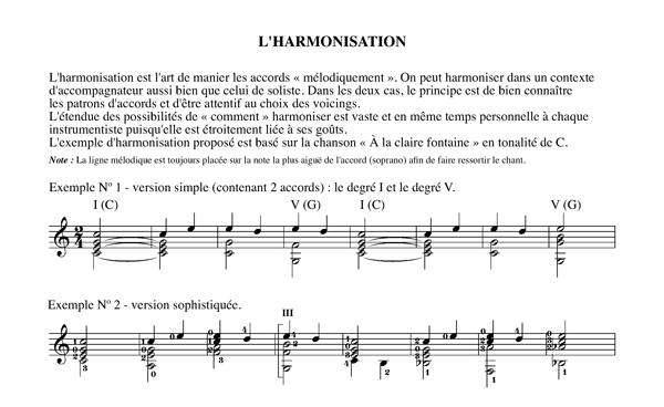 Méthode harmonisation et improvisation, Chapitre 11 L'harmonisation