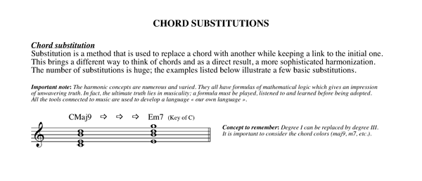 Chapter 9 Chord substitutions